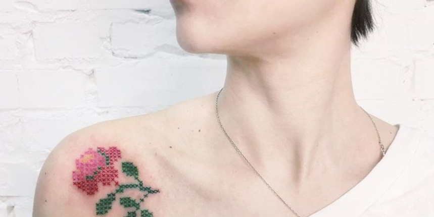 tetovaza, vrat, zena tetovaza, vrat, zena