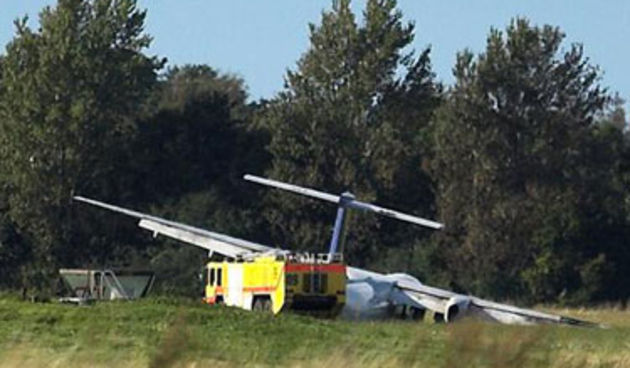 srušeni avion Danska