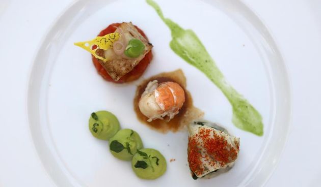 Glumica Doris Rogoznica sa suprugom Borisom u hotelu Adriana degustirala je hranu koju će hrvatski kuhari predstaviti u Luksemburgu, foto: Filip Brala/PIXSELL