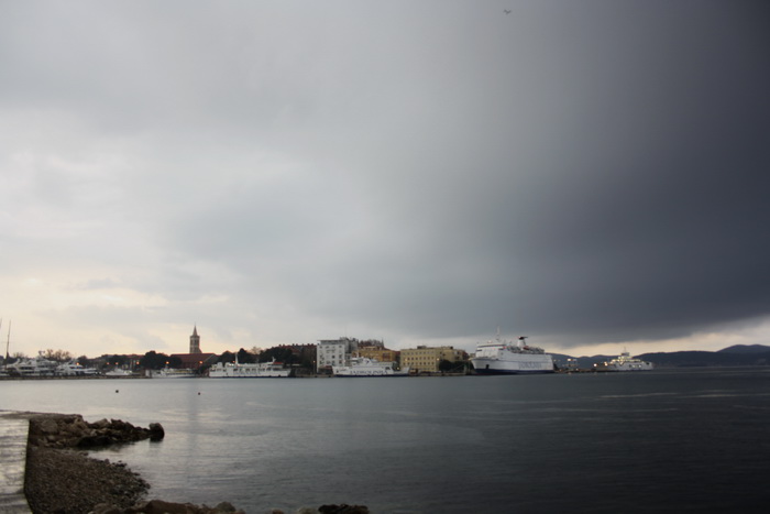 Grmljavinsko nevrijeme s obilnom kišom u Zadru 12. prosinca, Foto: Mladen Malik