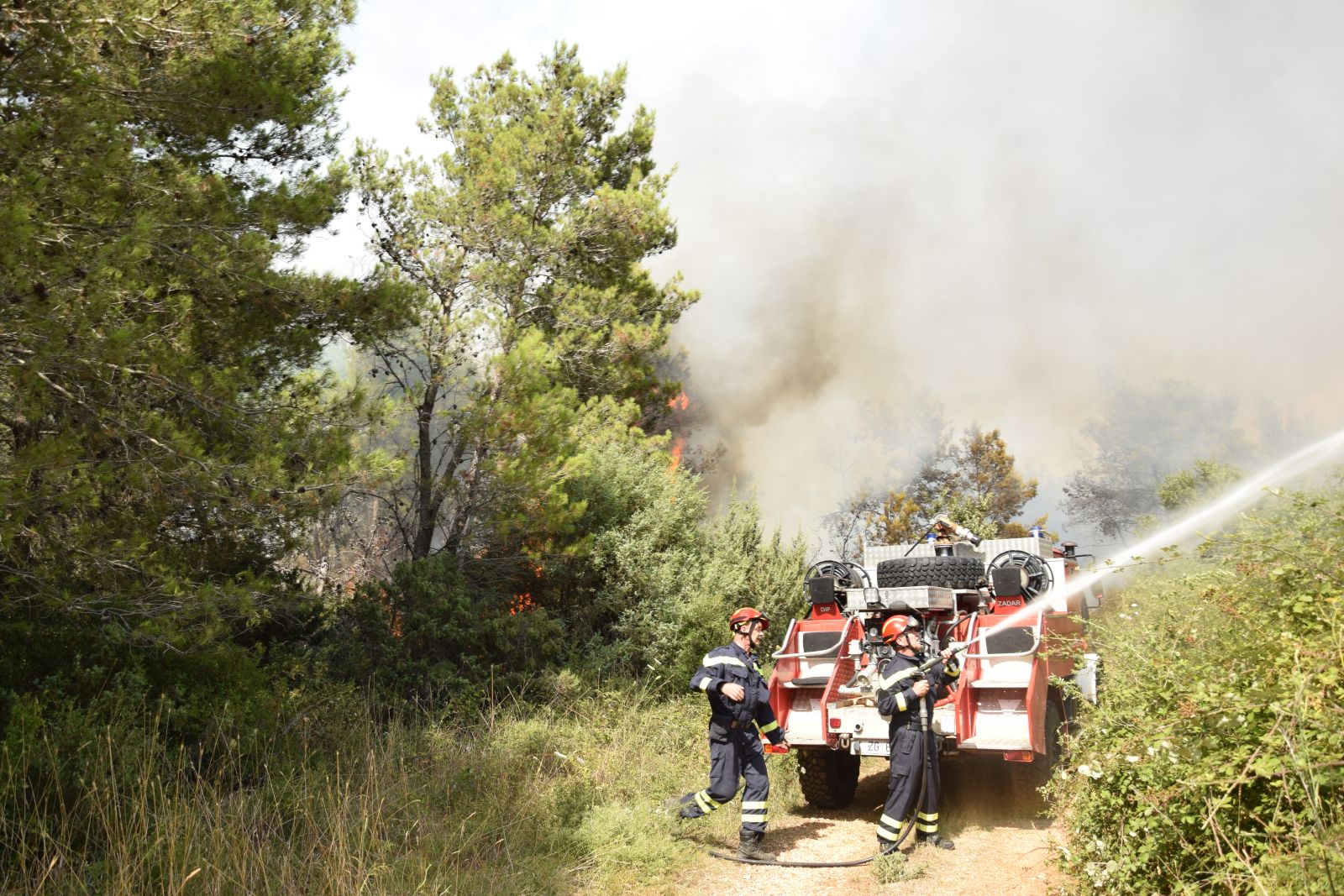 Zračne i kopnene snage gase požar kod Kožina Zračne i kopnene snage gase požar kod Kožina