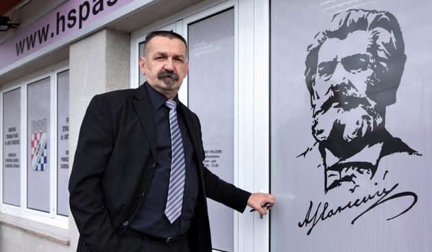 Zagreb – Sjednica Predsjednistva HSP AS i konferencija za medije odrzana je u prostorijama stranke u Culineckoj 119. Pero Coric. Photo: Davor Puklavec/PIXSELL