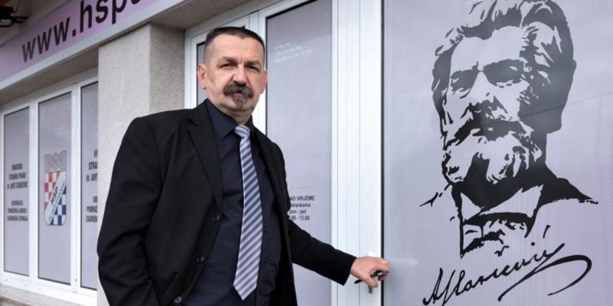 Zagreb – Sjednica Predsjednistva HSP AS i konferencija za medije odrzana je u prostorijama stranke u Culineckoj 119. Pero Coric. Photo: Davor Puklavec/PIXSELL