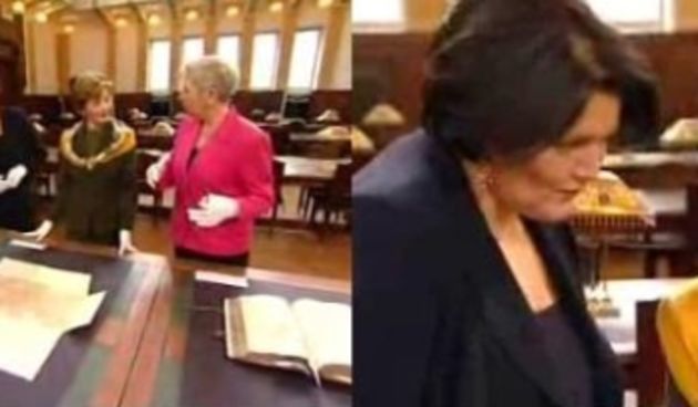 Mirjana Sanader i Laura Bush (foto: HTV)