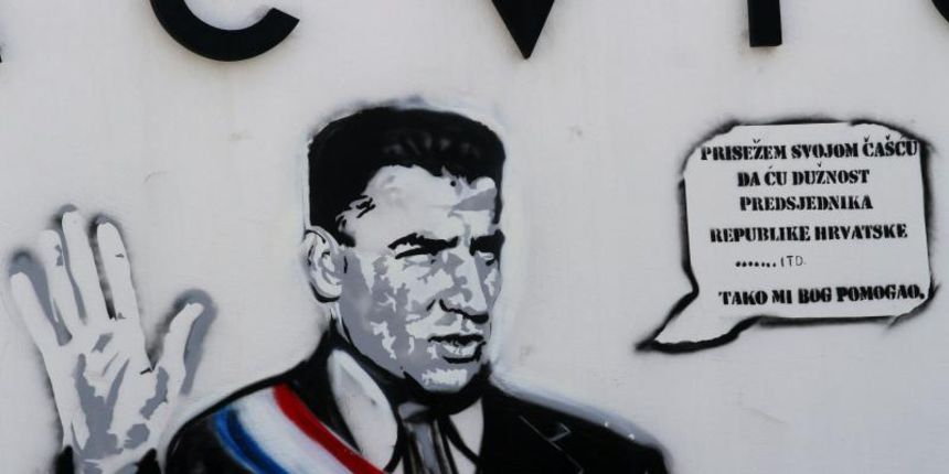 11.05.2014., Split – Na Bacvicama osvanu mural s generalom Antom Gotovinom kako priseze kao predsjednik Republike Hrvatske. Photo: Tino Juric/PIXSELL 11.05.2014., Split – Na Bacvicama osvanu mural s generalom Antom Gotovinom kako priseze kao predsjednik Republike Hrvatske. Photo: Tino Juric/PIXSELL