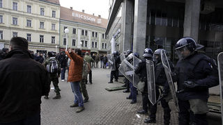 Zadarski branitelji na prosvjedu u Zagrebu 26. veljace 2011, Foto: Leo Banic Zadarski branitelji na prosvjedu u Zagrebu 26. veljace 2011, Foto: Leo Banic
