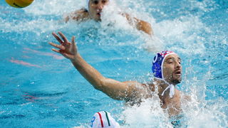Zagreb, 050910.
Bazen Mladost na Savi.
29. Europsko prvenstvo u vaterpolu.
Hrvatska – Italija
Na fotografiji: Samir Barac.
Foto: Ronald Gorsic / CROPIX