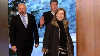 Predsjednica RH primila predstavnike Domoljubne koalicije i Hrvatska raste na konzultacije. Foto: Goran Stanzl/PIXSELL