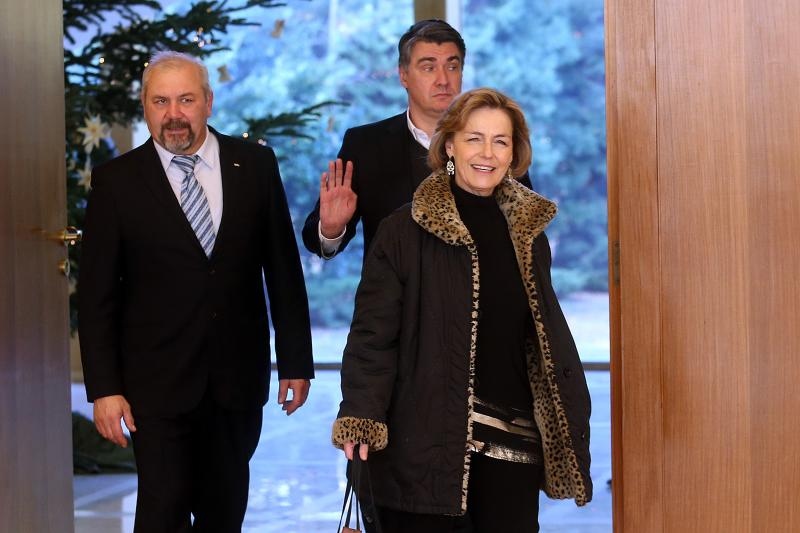 Predsjednica RH primila predstavnike Domoljubne koalicije i Hrvatska raste na konzultacije. Foto: Goran Stanzl/PIXSELL