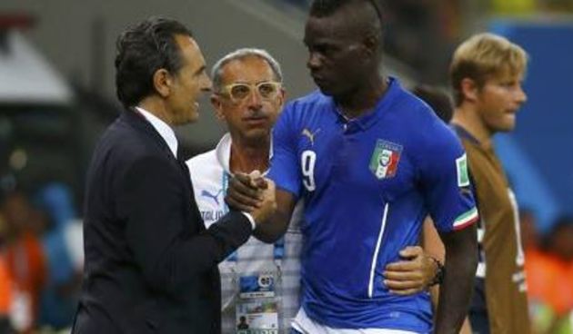 Cesare Prandelli i Mario Balotelli, foto: Reuters/Gazzetta.it