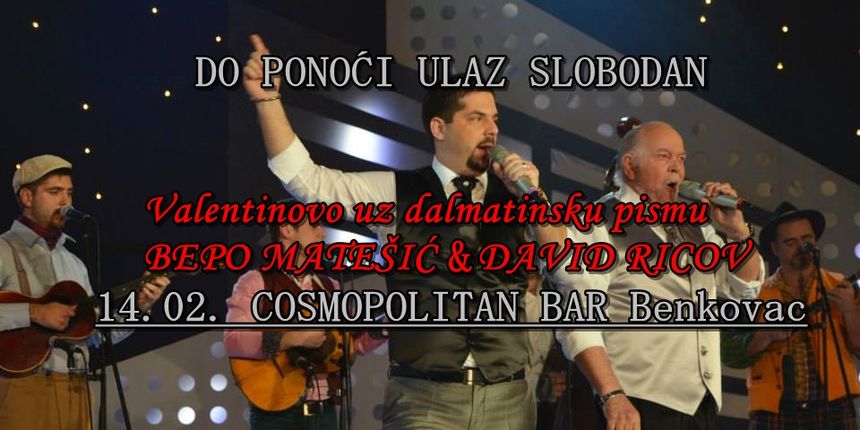 Bepo i David za Valentinovo nastupaju u Benkovcu