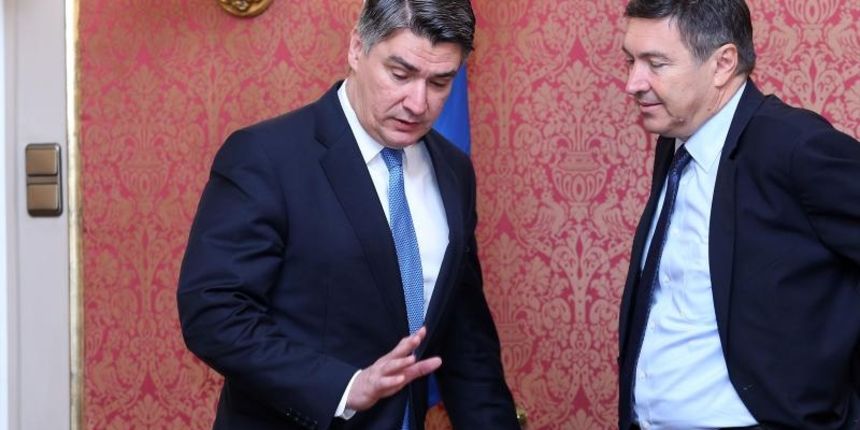 U Banski dvorima odrzana je redovita sjednica Vlade RH na kojoj je, uz ostalo, raspravljano o prijedlogu Zakona o kreditnim institucijama i potrosackom kreditiranju. Zoran Milanovic, Vedran Mornar. Photo: Patrik Macek/PIXSELL