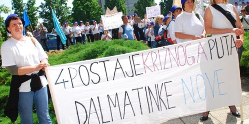 Radnice Dalmatinke – prosvjed (Foto: Index.hr) Radnice Dalmatinke – prosvjed (Foto: Index.hr)