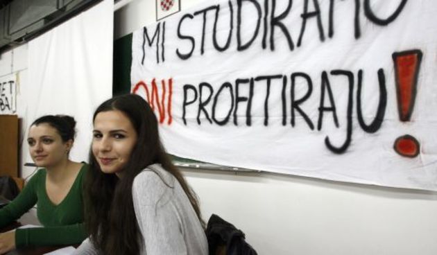 Blokada fakulteta (Foto: Vladimir Dugandžić / Cropix)