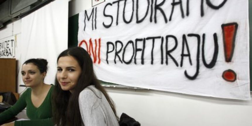 Blokada fakulteta (Foto: Vladimir Dugandžić / Cropix) Blokada fakulteta (Foto: Vladimir Dugandžić / Cropix)