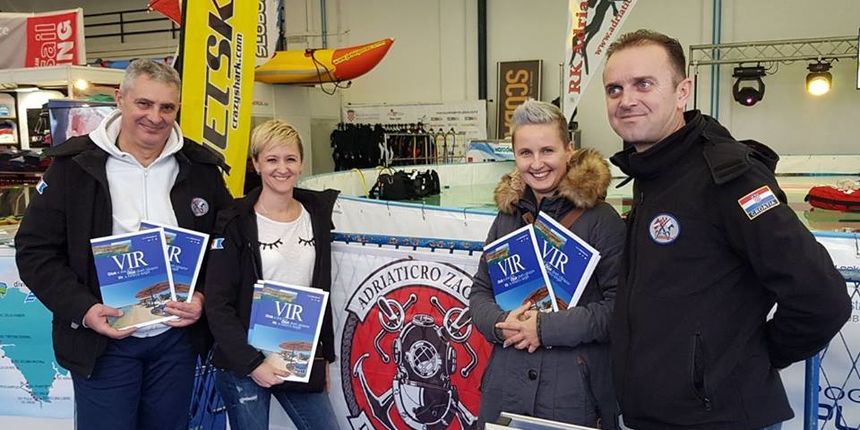 Ronioci iz zagrebačkog ”Adriaticro” i suradnici projekta Pogled u plavo promoviraju otok Vir Ronioci iz zagrebačkog ”Adriaticro” i suradnici projekta Pogled u plavo promoviraju otok Vir