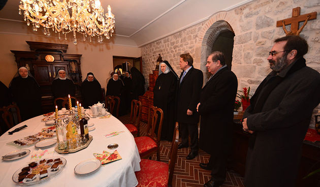 Gradonačelnik Kalmeta posjetio benediktinke; foto Iva Perinčić