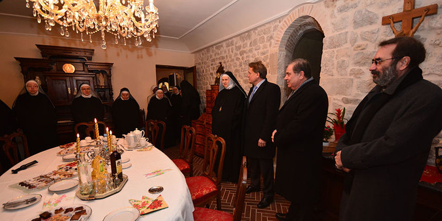 Gradonačelnik Kalmeta posjetio benediktinke; foto Iva Perinčić