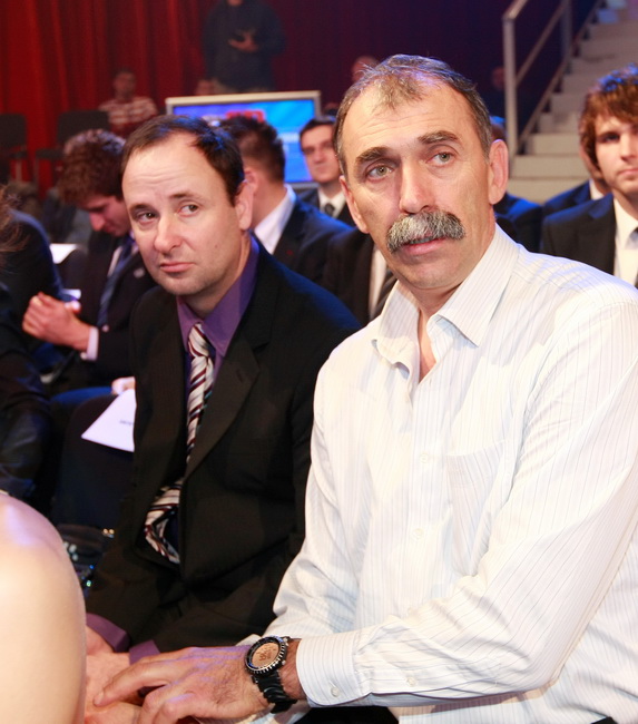 Zagreb, 261210.
HTV, studio Anton Marti, Prisavlje BB.
59. izbor sportasa 2010. godine u organizacij Sportskih novosti.
Na fotografiji: Bojan Marinovic i Josko Vlasic.
Foto: Ronald Gorsic / CROPIX