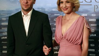 Zagreb, 260612.
Kaptol centar.
Veceras je u Cineplexxu odrzana premjiera filma Larin izbor – zgubljeni princ. 
Na fotografiji: Ecija Ojdanic sa suprugom Robertom Orhelom.
Foto: Ronald Gorsic / CROPIX