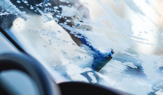 Led na staklu, hladnoća, zaleđeno staklo