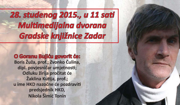 Sutra prva dodjela književne nagrade “Goran Bujić”