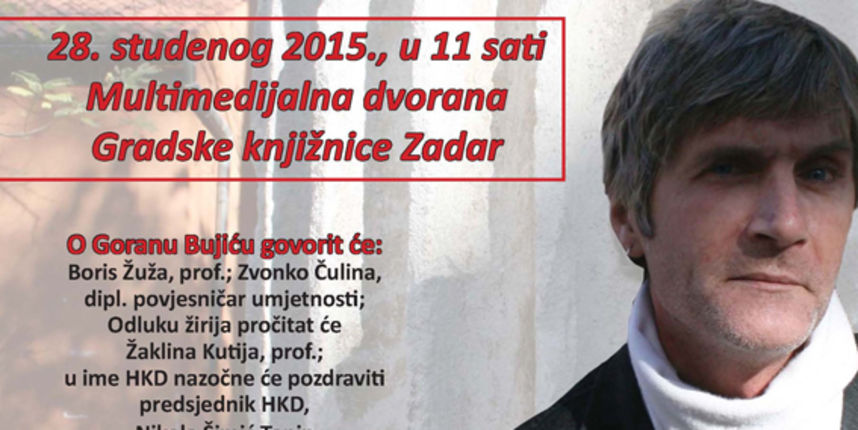 Sutra prva dodjela književne nagrade “Goran Bujić” Sutra prva dodjela književne nagrade “Goran Bujić”