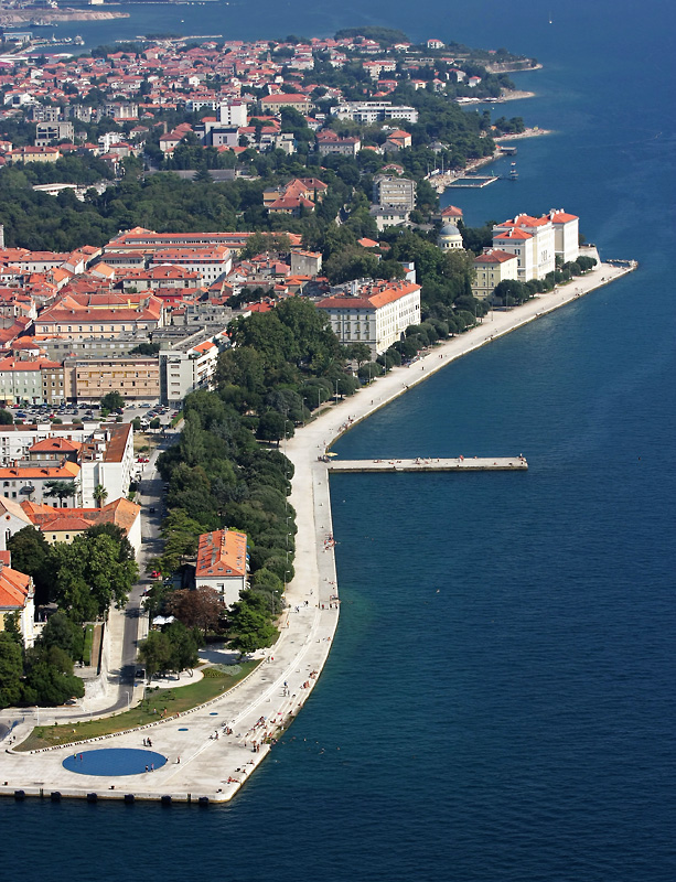 Zadar – Zračne snimke – Riva, Krešimirova Obala (foto: Marin Gospić)