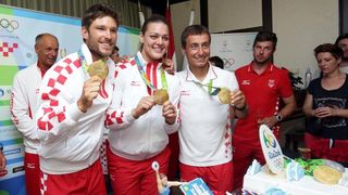 Hrvatski olimpijci svečano dočekani na Plesu. Sandra Perković, Šime Fantela, Igor Marenić, Tonči Stipanović. Photo: Luak Sanzl/PPIXSELL Hrvatski olimpijci svečano dočekani na Plesu. Sandra Perković, Šime Fantela, Igor Marenić, Tonči Stipanović. Photo: Luak Sanzl/PPIXSELL