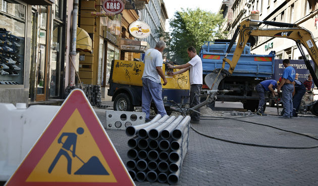 Varšavska ulica u Zagrebu – radovi (Foto: CROPIX)