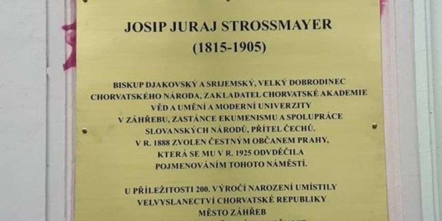 Hrvatsko-češko društvo: na Trgu Josipa Jurja Strossmayera postavljena spomen-ploča