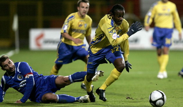 Zapresic, 161009. 
Stadion u Zapresicu.
Nogometna utakmica 11. kola, TCom 1. HNL, izmedju Inter Zapresica i Zadra.
Na slici: Luiz Paulo Hillario (Inter).
Foto: Ranko Suvar / CROPIX