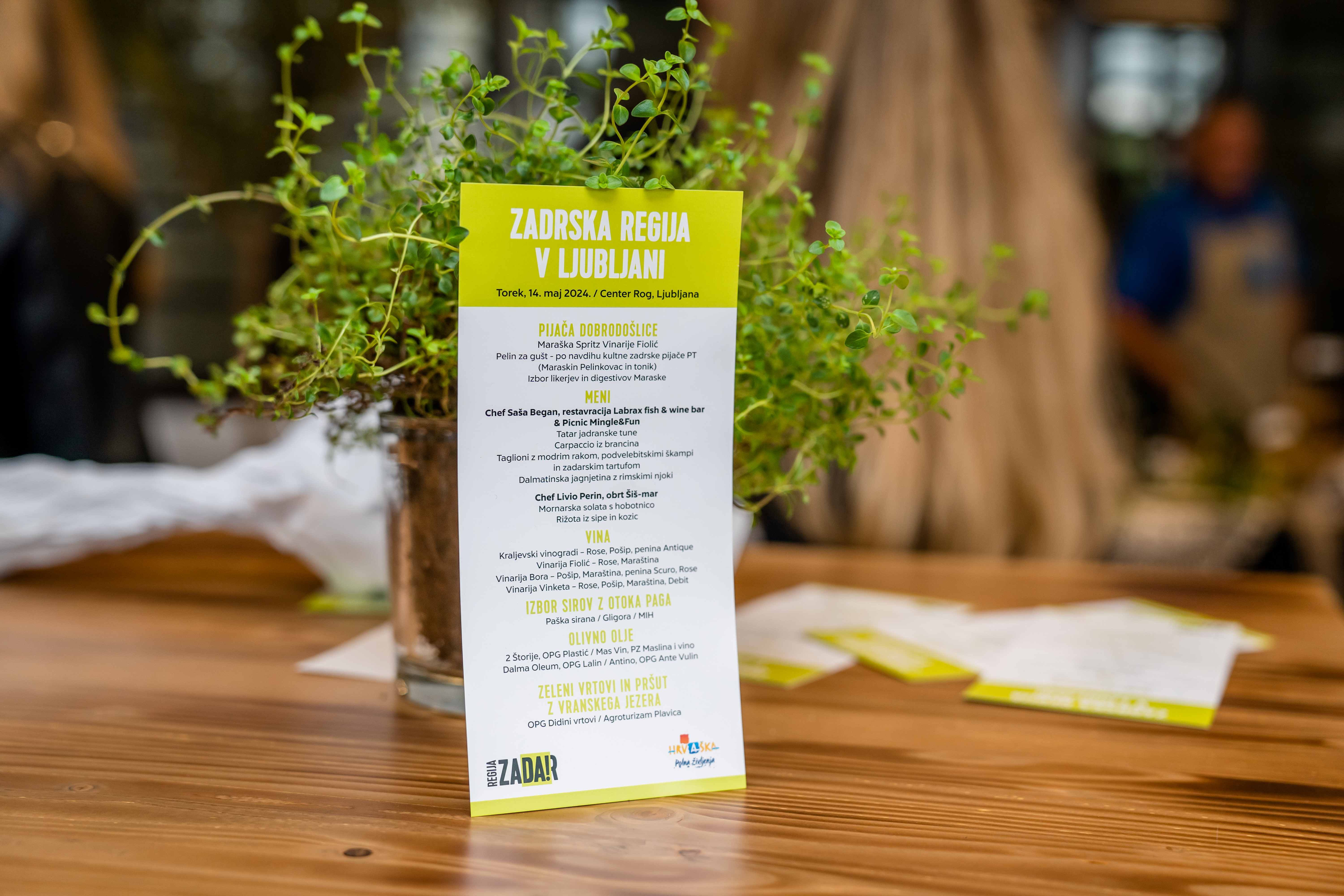 Predstavljanje eno-gastronomske ponude Zadarske županije medijima i turističkom sektoru u Ljubljani Predstavljanje eno-gastronomske ponude Zadarske županije medijima i turističkom sektoru u Ljubljani