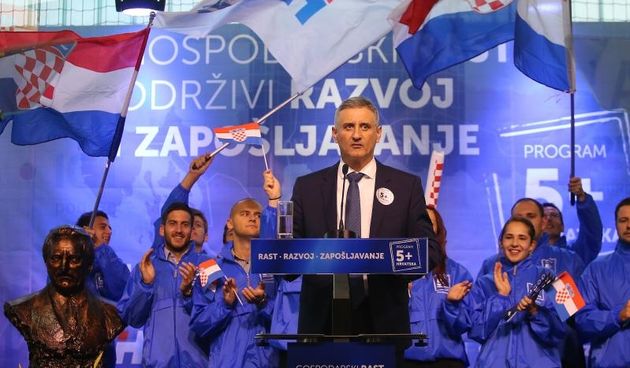 U Sportskoj dvorani u Sesvetama odrzan programski skup HDZ-a i Domoljubne koalicije za II. izbornu jedinicu. Tomislav Karamarko. Photo: Jurica Galoic/PIXSELL