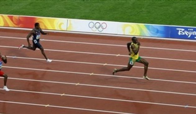 Churandy Martina, Usain Bolt, Shawn Crawford (foto: daylife.com)