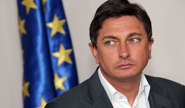 Kranjska Gora, Slovenija, 130110.
Premijerka RH Jadranka Kosor sastala se sa slovenskim premijerom Borutom Pahorom u hotelu Miklic u Kranjskoj Gori.
Na fotografiji: Borut Pahor daje izjavu za medije.
Foto: Davor Pongracic / CROPIX