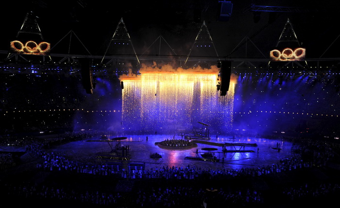 London, 270712.
Olimpijski stadion.
Svecano otvaranje Olimpijskih Igra u Londonu.
Na fotografiji: .
Foto: Drago Sopta / CROPIX