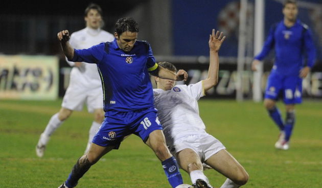 Zagreb, 190311. Stadion Maksimir, 1.HNL, 22. kolo, seniori, susret NK Dinamo i NK Hajduk. Na slici: Milan Badelj, Dinko Trebotic Foto: Damir Krajac / CROPIX