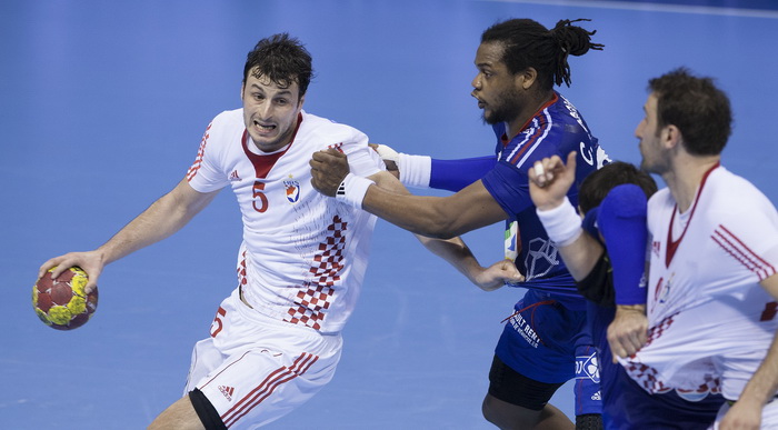 Zaragoza, Spanjolska, 230113.
Gradska dvorana Principe Felipe.
Svjetsko prvenstvo u rukometu za muskarce Spanjolska 2013.
Utakmica cetvrtfinala izmedju reprezentacija Hrvatske i Francuske.
Na fotografiji: Domagoj Duvnjak.
Foto: Ante Cizmic / CROPIX Zaragoza, Spanjolska, 230113.
Gradska dvorana Principe Felipe.
Svjetsko prvenstvo u rukometu za muskarce Spanjolska 2013.
Utakmica cetvrtfinala izmedju reprezentacija Hrvatske i Francuske.
Na fotografiji: Domagoj Duvnjak.
Foto: Ante Cizmic / CROPIX