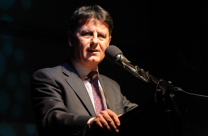 Zadar, 19032011.
Sportska dorana u Benkovcu.
Obiljezavanje 21. obljetnice HDZ-a u Benkovcu.
Na slici: gradonacelnik Benkovca Branko Kutija
Foto: Vladimir Ivanov / CROPIX