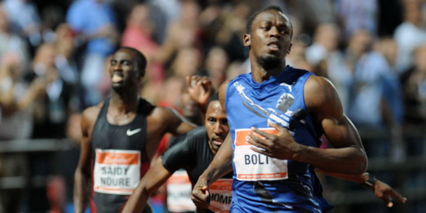 Zagreb, 130911.IAAF World Challenge Zagreb 2011, 61. memorijal Borisa Hanzekovica na atletskom stadionu Mladost na Savi.Na slici: Usain Bolt pobjednik na 100 m.Foto: Srdjan Vrancic / CROPIX Zagreb, 130911.IAAF World Challenge Zagreb 2011, 61. memorijal Borisa Hanzekovica na atletskom stadionu Mladost na Savi.Na slici: Usain Bolt pobjednik na 100 m.Foto: Srdjan Vrancic / CROPIX