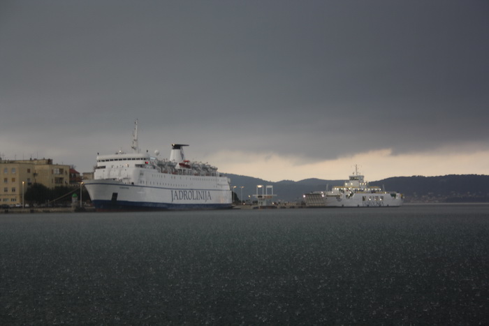 Grmljavinsko nevrijeme s obilnom kišom u Zadru 12. prosinca, Foto: Mladen Malik