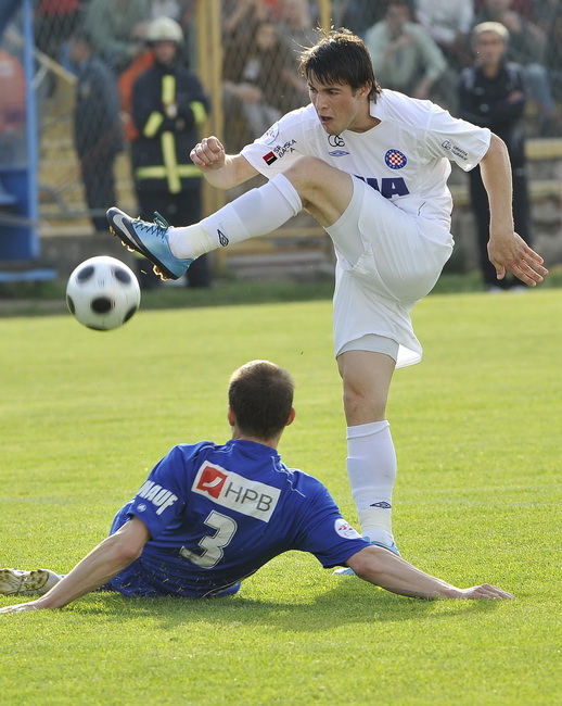 Sibenik, 050510.
Stadion Subicevac, Sibenik.
Druga utakmica finala Hrvatskog nogometnog Kupa.
Sibenik – Hajduk.
Ante Vukusic.
Foto: Josko Ponos / CROPIX