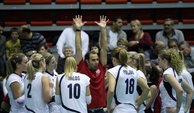 03.01.2014., Sportska dvorana Gimnasium, Rovinj – Kvalifikacije za plasman na Svjetsko prvenstvo odbojkasica u Italiji, Hrvatska – Madjarska. Brazilac Angelo Anibal Vercesi izbornik je hrvatske zenske odbojkaske reprezentacije. Photo: Dusko Marusic/PIXSEL