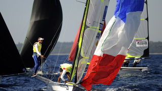 Zadar, 010909.
Europsko prvenstvo u jedrenju za klasu 49er 2009.
Danas se vozi drugi dan regata na Europskom prvenstvu u klasi 49er koje se odrzava od 29og kolovoza do 5og rujna u organizaciji JK Uskok. Iako bez jakog vjetra jedrlicari ce uspijeti odvozi Zadar, 010909.
Europsko prvenstvo u jedrenju za klasu 49er 2009.
Danas se vozi drugi dan regata na Europskom prvenstvu u klasi 49er koje se odrzava od 29og kolovoza do 5og rujna u organizaciji JK Uskok. Iako bez jakog vjetra jedrlicari ce uspijeti odvozi