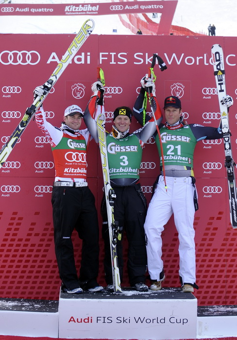 Kitzbuhel, 210111.
Fis Audi World Cup, Svjetski skijaski kup u Kitzbuhelu utrka Super G.
Na slici: Ivica Kostelic pobjednik Super G, pored drugi Georg Streitberger i desno norveski skijas Aksel Lund Svindal.
Foto: Drago Sopta / CROPIX Kitzbuhel, 210111.
Fis Audi World Cup, Svjetski skijaski kup u Kitzbuhelu utrka Super G.
Na slici: Ivica Kostelic pobjednik Super G, pored drugi Georg Streitberger i desno norveski skijas Aksel Lund Svindal.
Foto: Drago Sopta / CROPIX