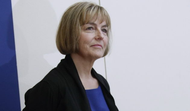 Zagreb, 241012.
Kneza Mislava, sjediste HNS-a.
Press konferencija Vesne Pusic o aktualnoj aferi prisluskivanja.
Foto: Goran Mehkek / CROPIX