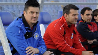 Karlovac, 051111.
Igraliste Branko Cavlovic Cavlek.
Nogometna utakmica 14.kola 1.HNL izmedju NK Karlovac i NK Zadar.
Na slici: Dalibor Zebic trener NK Zadar.
Foto: Damir Krajac / CROPIX