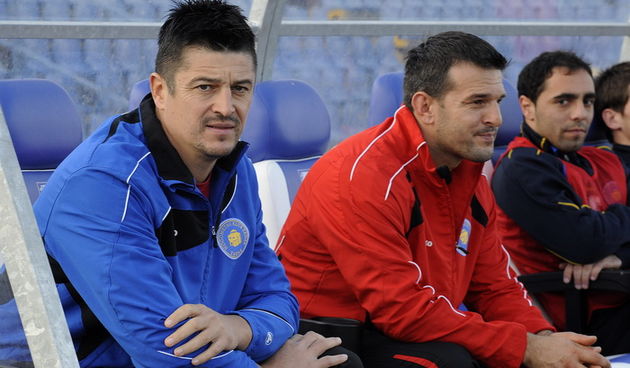 Karlovac, 051111.
Igraliste Branko Cavlovic Cavlek.
Nogometna utakmica 14.kola 1.HNL izmedju NK Karlovac i NK Zadar.
Na slici: Dalibor Zebic trener NK Zadar.
Foto: Damir Krajac / CROPIX