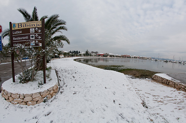 Snijeg u Bibinjama 3. veljače 2012, Foto: Leo Banić